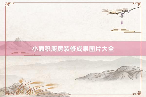 小面积厨房装修成果图片大全