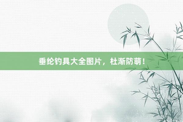垂纶钓具大全图片，杜渐防萌！